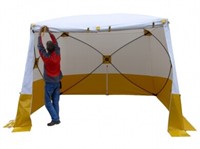 Elskåps- och kabelskarvtält 3,5x3,5x2,15m vit kraftig PVC