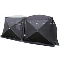 Brottsplatsstält 4x4x2,4m svart med transparent tak