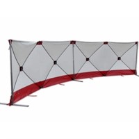 Portabel avskärmning 7,2x1,8m röd/vit