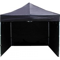 Vindskydd 4,5x3m svart med aluminiumram
