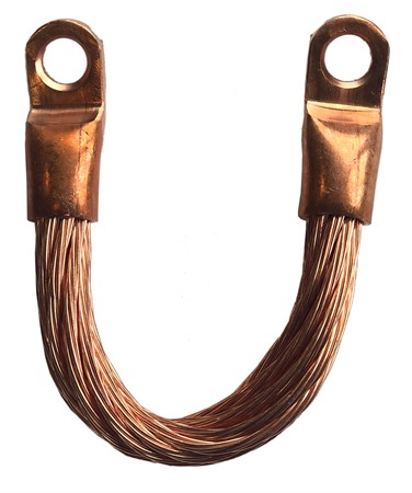 Rail bond 50 mm², L=185mm/10° use w. 10101 brazing pin