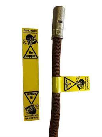 SafeCabledekal för kabel