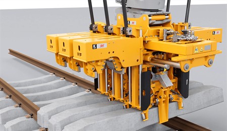 Sleeper laying machine with fastening module RUS33 CLF