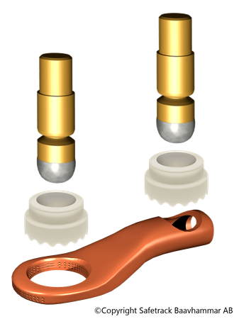 Cable lug 25mm²/max ø8mm Kit