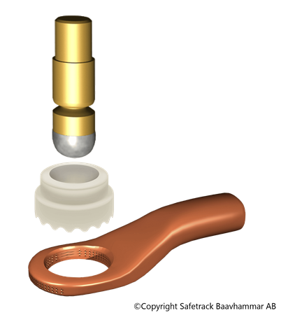 Cable lug 10mm²(#7-8AWG) kit w.100pcs