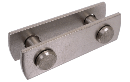 Two-pin clevis link with bolts 13