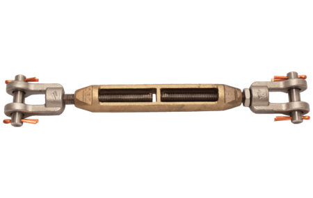Open turnbuckle clevis-clevis 15 kN (stainless steel clevis)