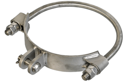 Sleeve with bow for pole 219 mm (stainless steel)