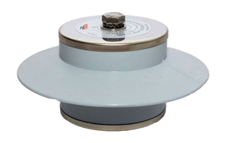 Single Surge arrester PSP1/10/III on the round pole including bracket